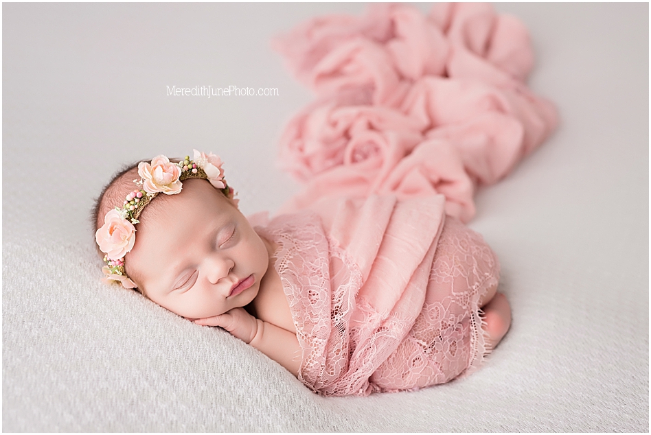 Baby girl newborn photos in Charlotte NC by MJP
