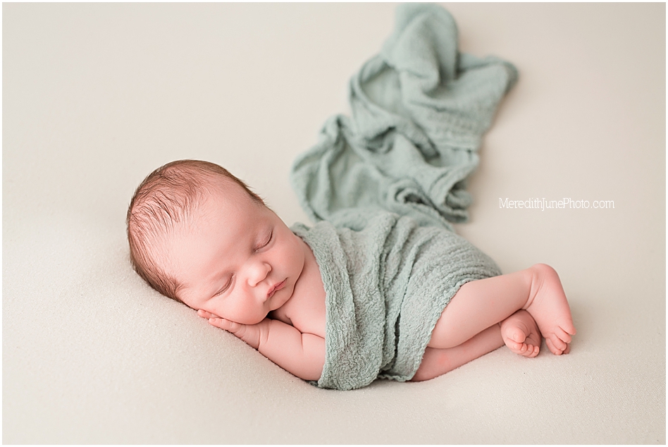 Newborn baby boy studio portraits 