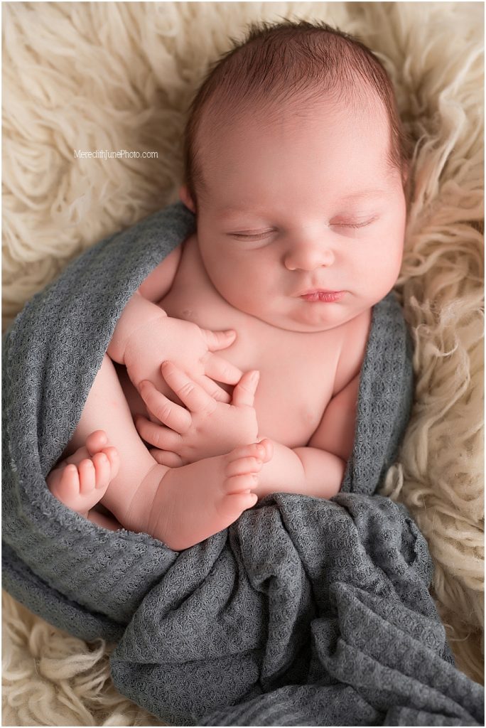 newborn baby boy pictures by Meredith June Photography