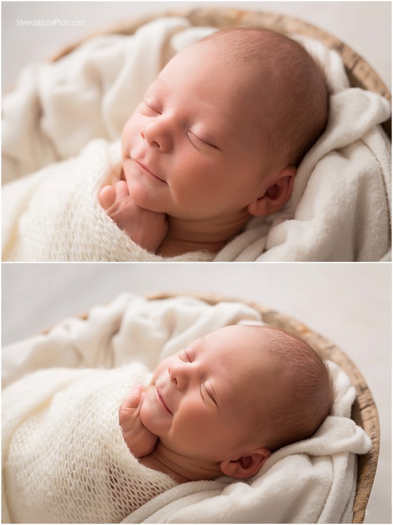 Newborn baby pictures in Charlotte studio 