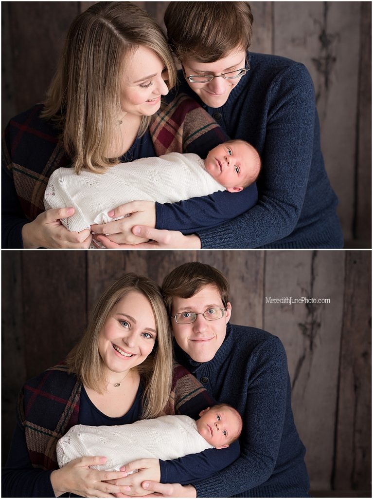 Studio session for newborn baby boy with family by MJP