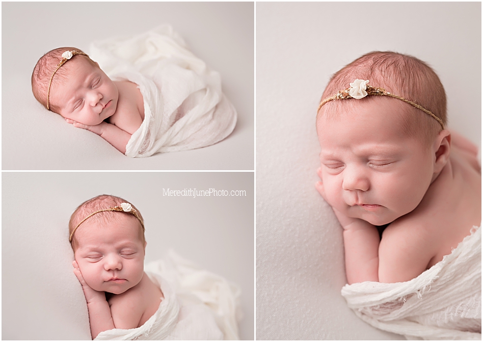 Newborn portraits for baby girl Palmer by MJP in Charlotte NC 