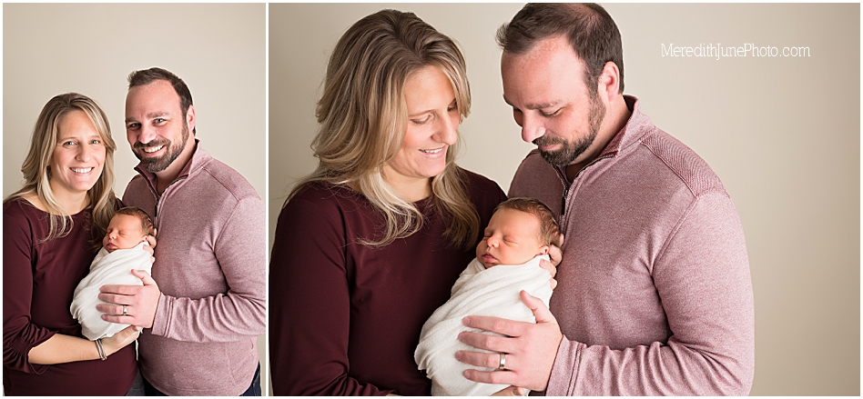 Newborn with family posing ideas by MJP