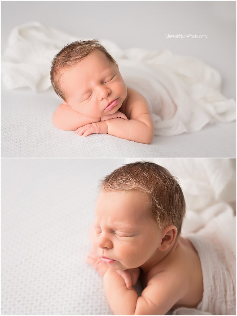 Newborn baby boy photo ideas by Meredith June Photography 