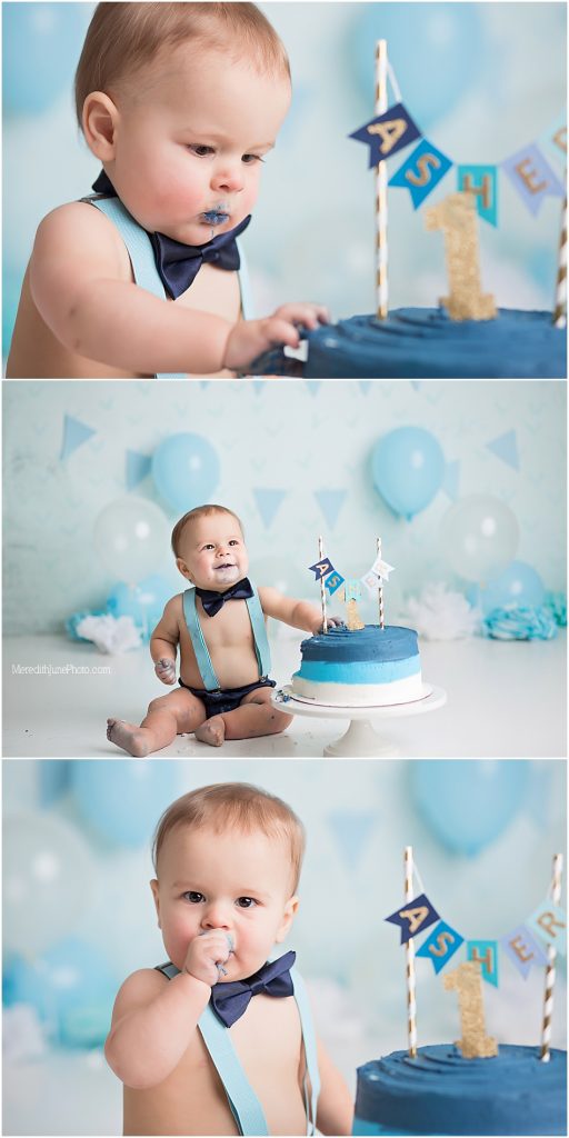 Baby boy cake smash session in Charlotte area by MJP