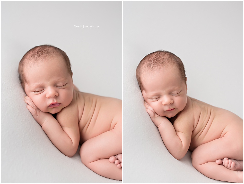 newborn photo session for baby boy in Charlotte NC