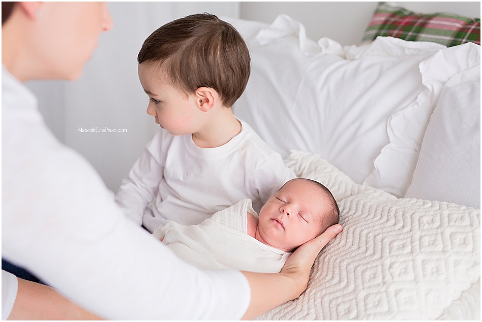 sibling photos during newborn session by MJP