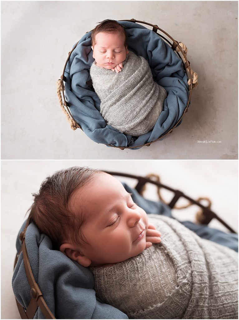 Baby boy George's newborn portraits by MJP