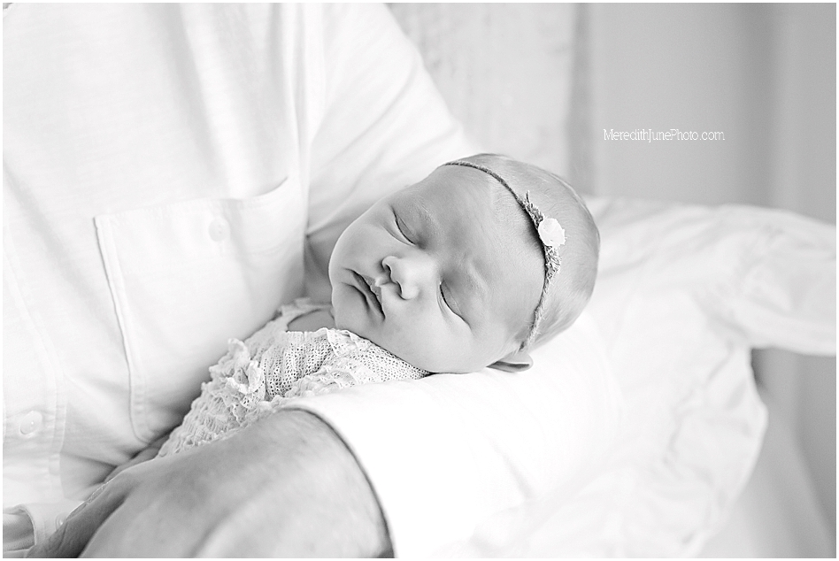 Simple studio session by newborn baby photographer in Charlotte NC 