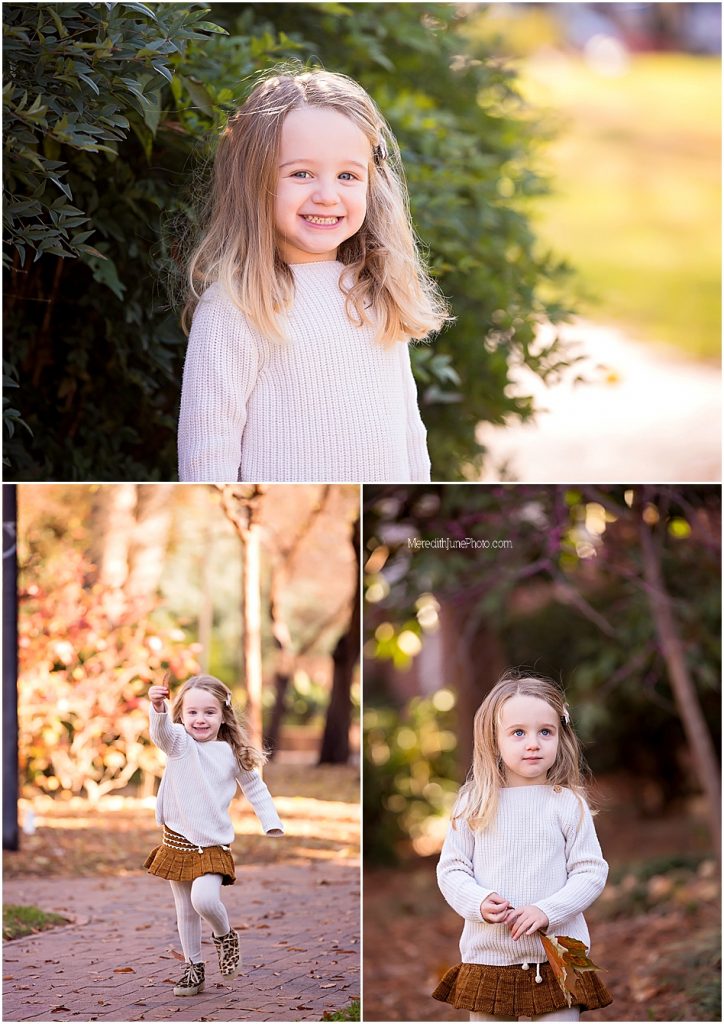 Baby girl fall photos in Charlotte NC