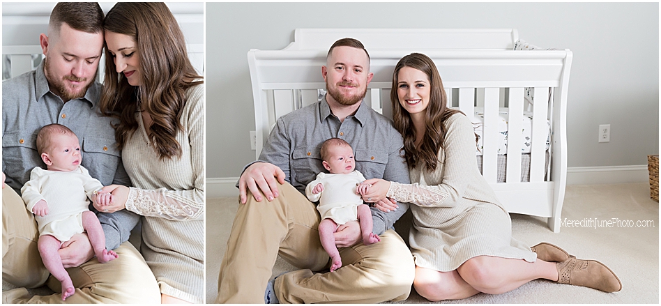 Newborn with family lifestyle session in Charlotte NC