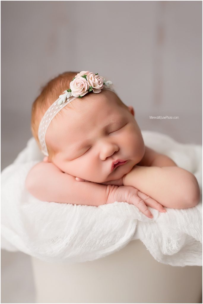 Charlotte newborn studio photographer for baby girls