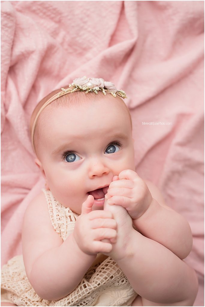 Baby girl milestone photo session