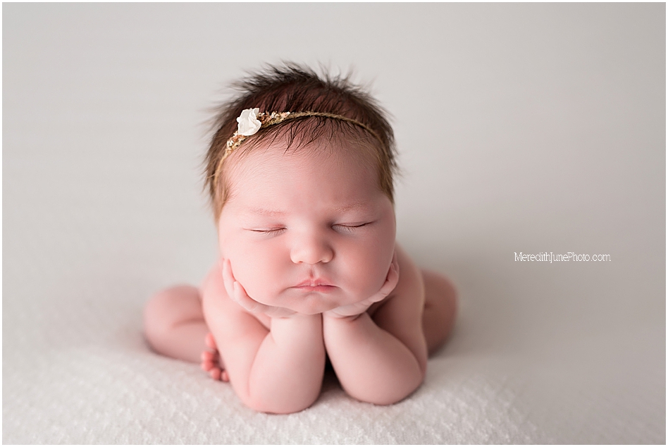 Newborn posing ideas for baby girl by MJP 