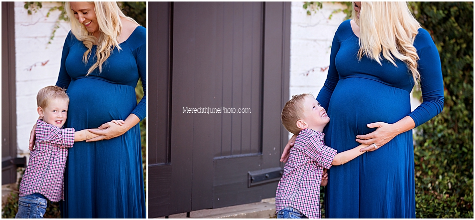 Maternity posing ideas with kids 
