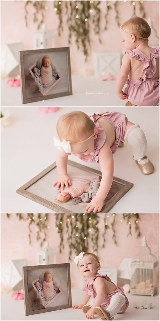 girly fall one year photos by Meredith June Photography 