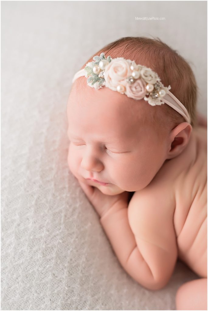 newborn baby girl pictures at MJP in Charlotte NC