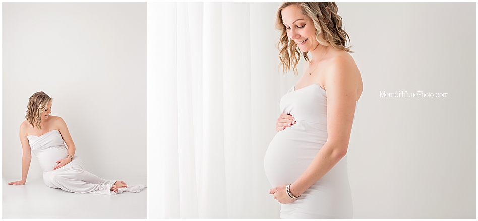 bright and airy maternity mini session at MJP in Charlotte NC