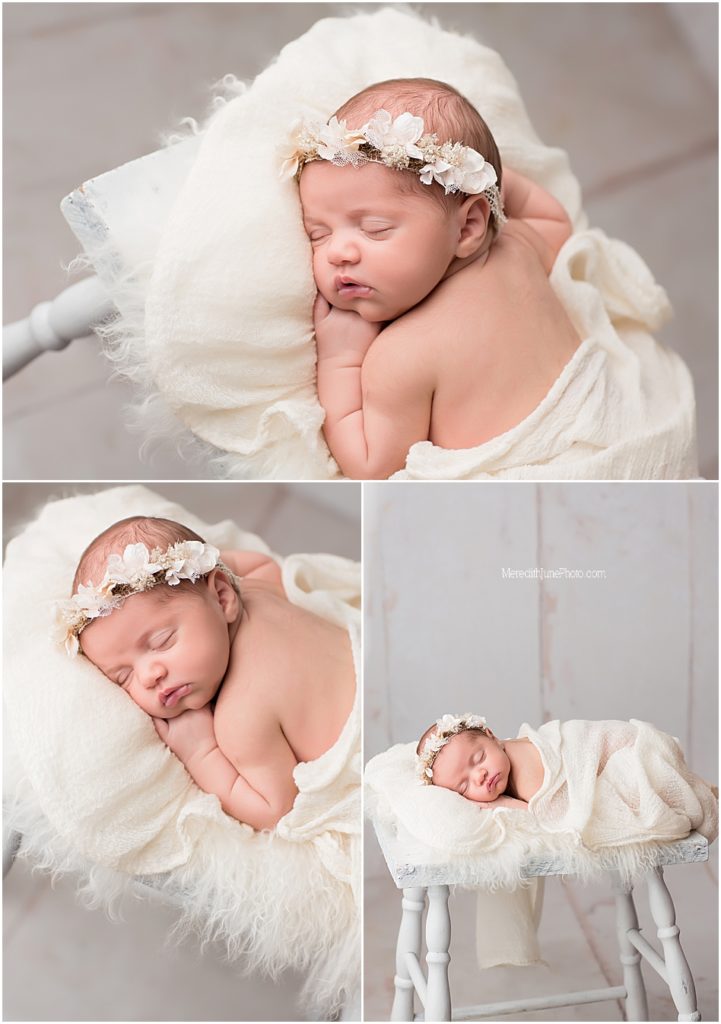 newborn baby girl photos by Meredith June Photography in Charlotte NC