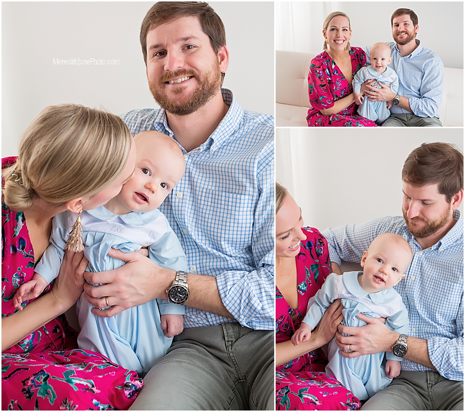 One year photos for baby boy with family 