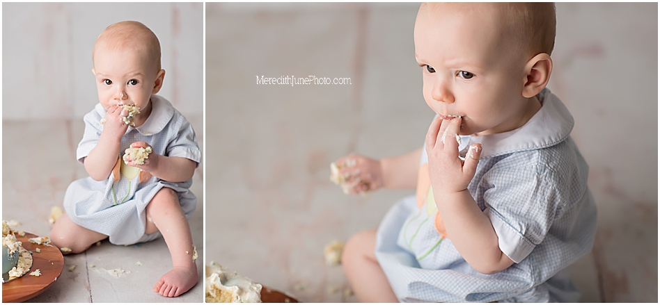 cake smash set up ideas for baby boy by Meredith June Photography 