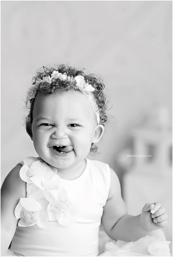 Baby girl birthday photo shoot by MJP