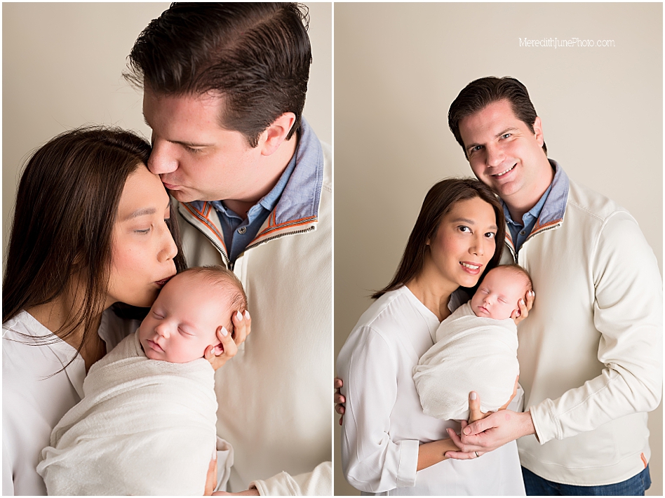 8 week old with family posing ideas by MJP in Charlotte NC