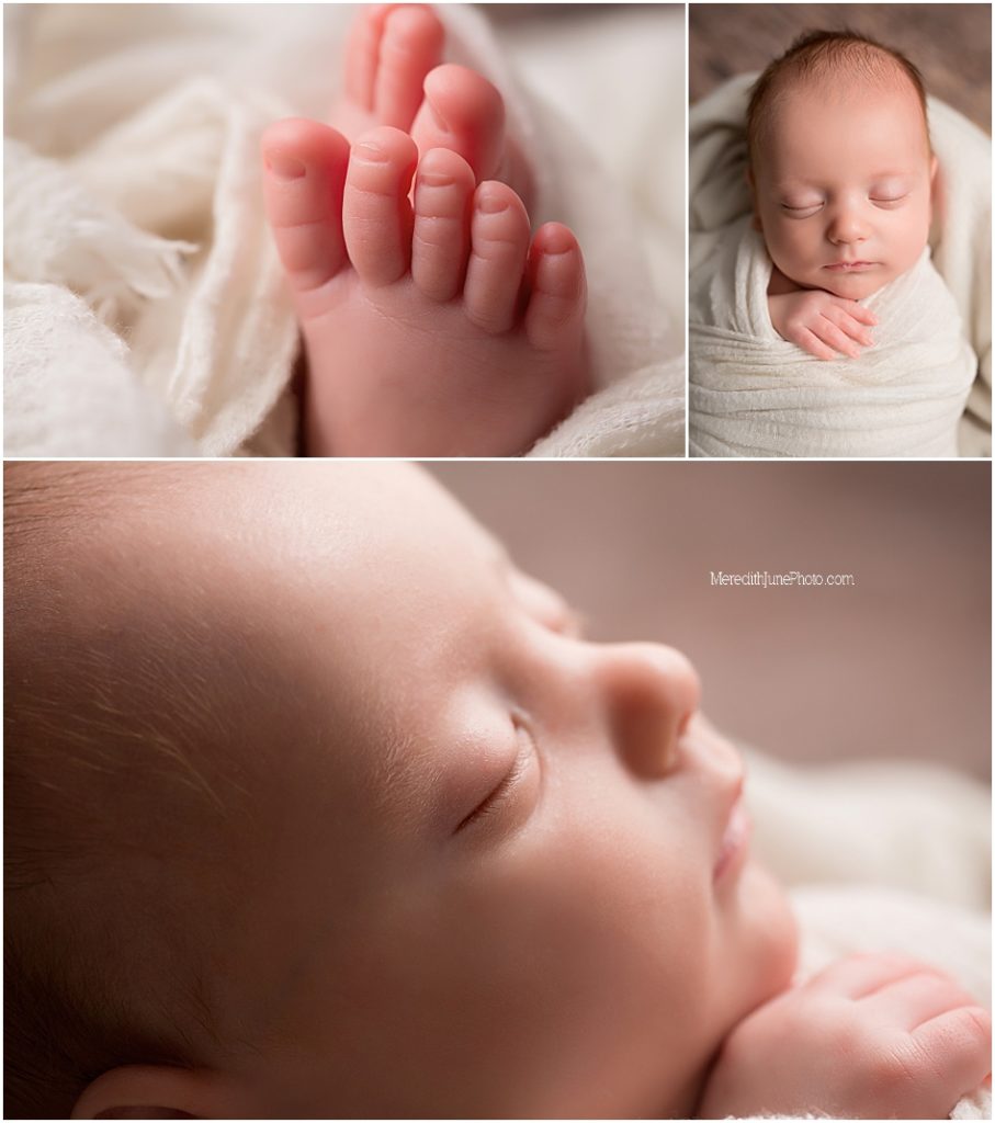 Baby boy detail shots by Meredith June Photography 