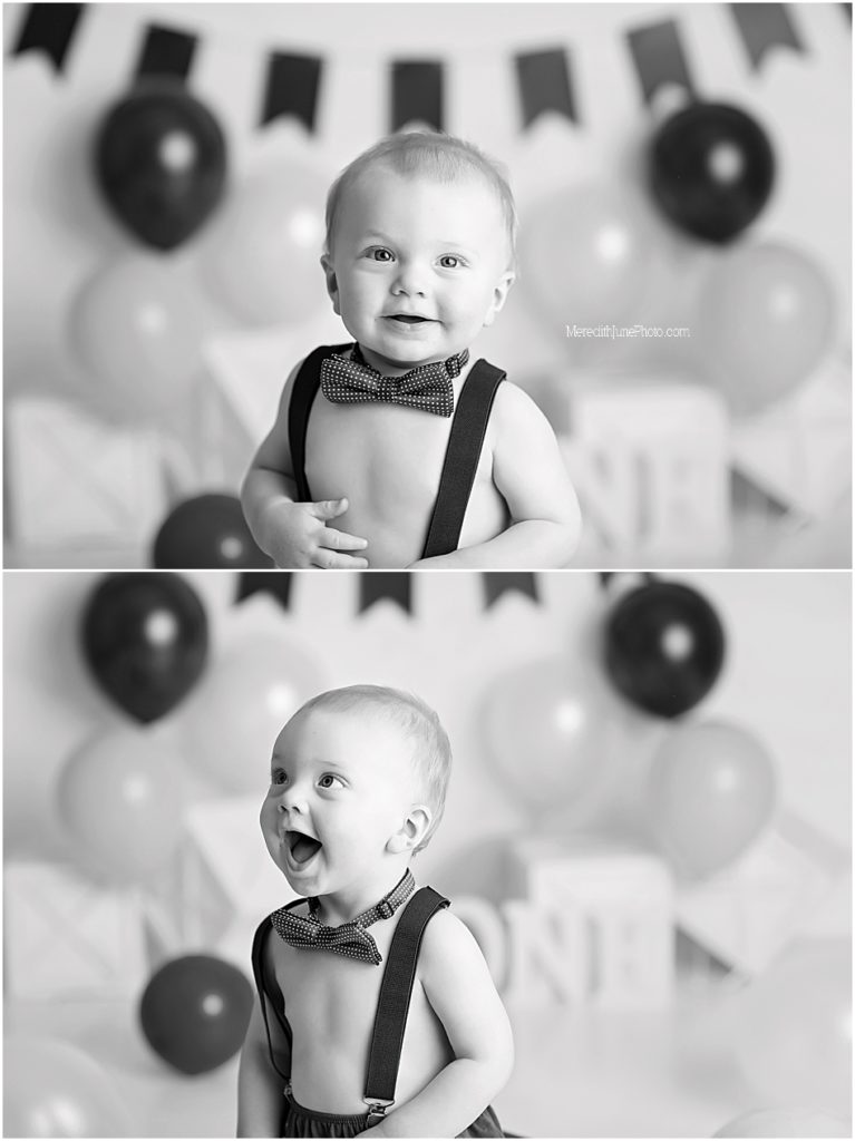 baby boy cake smash portraits by Meredith June Photography 