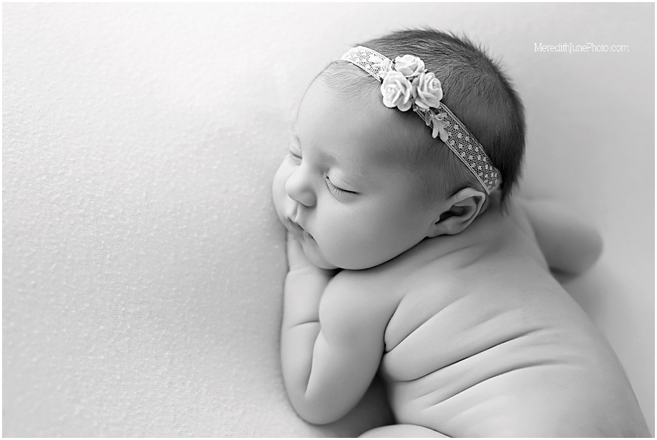 newborn pictures for baby girl by Meredith June Photography 