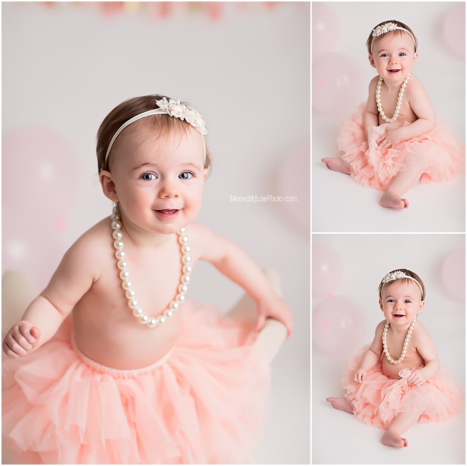 Baby girl in tutu at Meredith June Photography in Charlotte NC