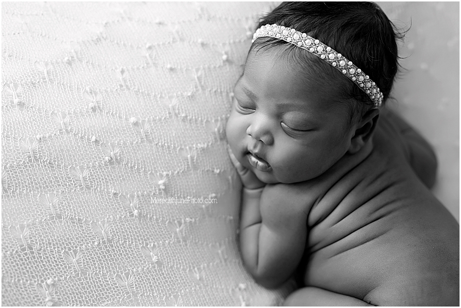 newborn photo shoot for baby girl in Charlotte area