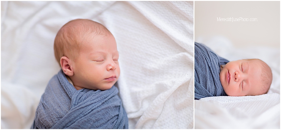 baby boy newborn session at Meredith June Photography in Charlotte NC