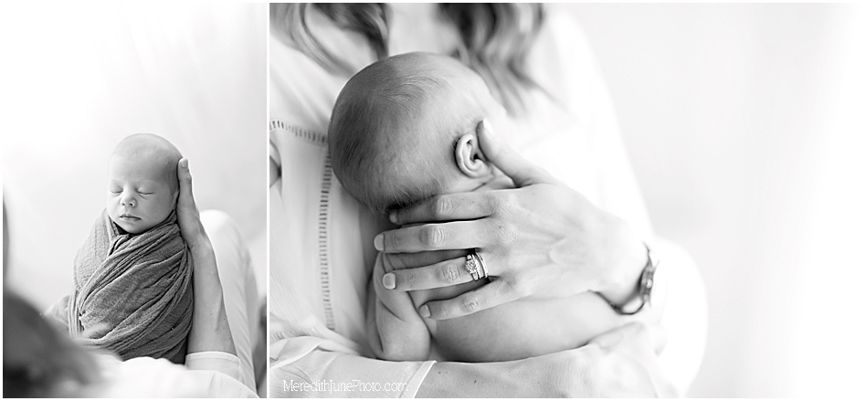 simple studio session for baby boy at Meredith June Photography in Charlotte NC