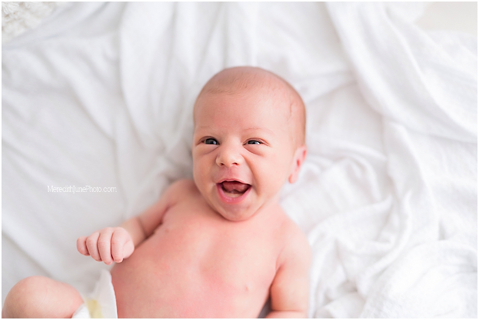 bright and airy newborn pictures for baby boy by MJP