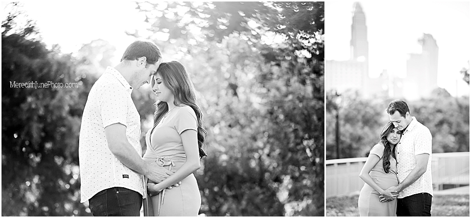 outdoor maternity session in uptown charlotte by meredith june photography 