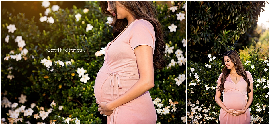 Uptown maternity pictures at Midtown Park in Charlotte NC