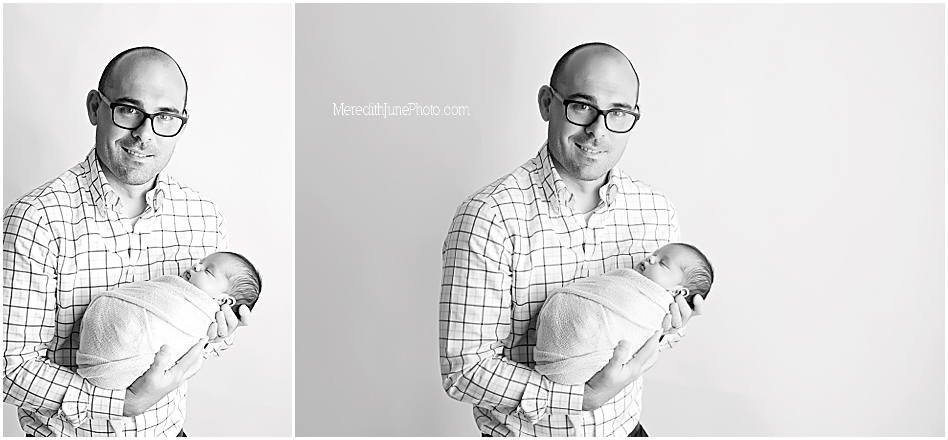Newborn with dad photo ideas by Meredith June Photography 