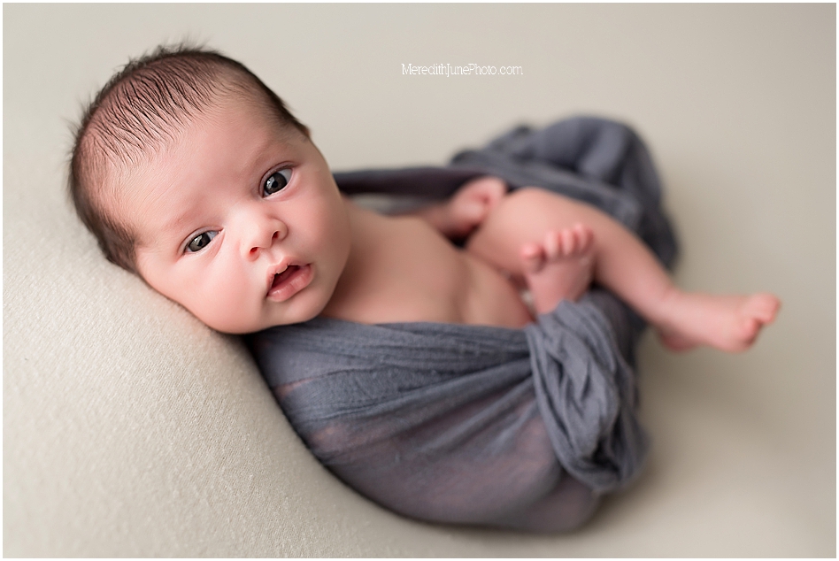 Newborn mini session for baby boy at Charlotte Photography studio