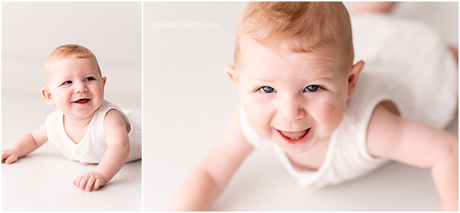 baby boy photo ideas for milestone session by MJP