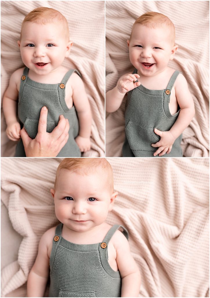 baby boy picture ideas for 6 month milestone session by MJP in Charlotte NC