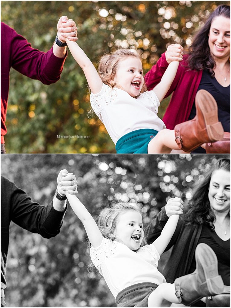 Outdoor family photoshoot by MJP in Charlotte area
