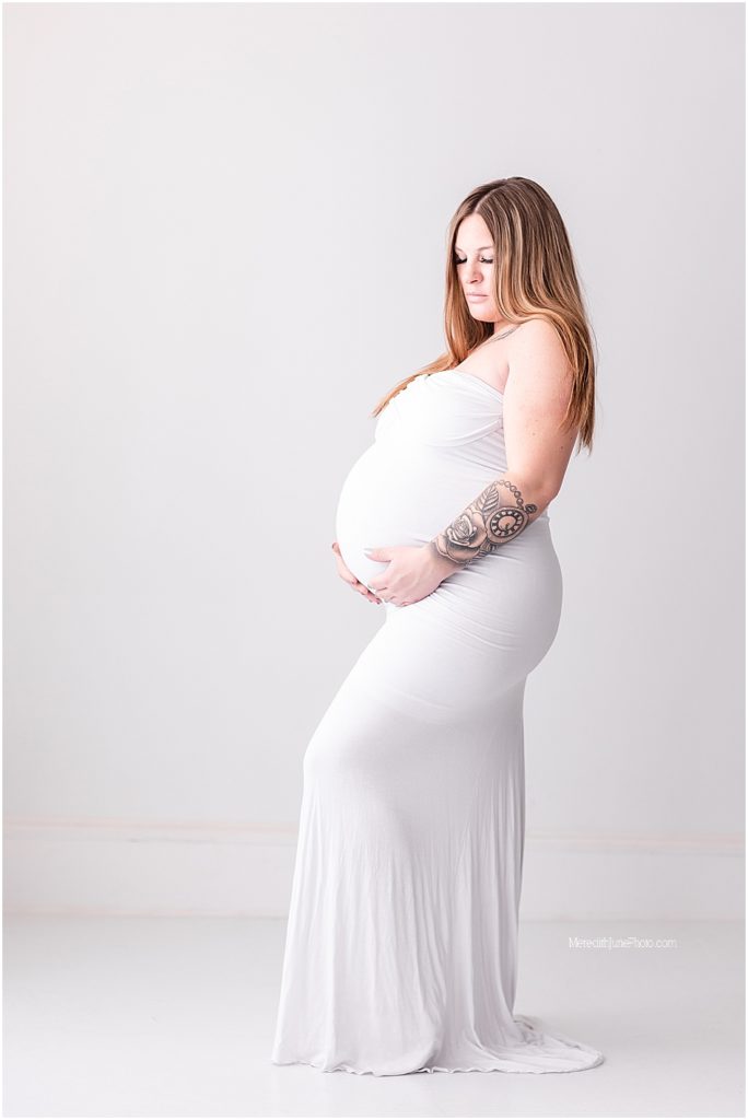 studio maternity session by MJP in charlotte area