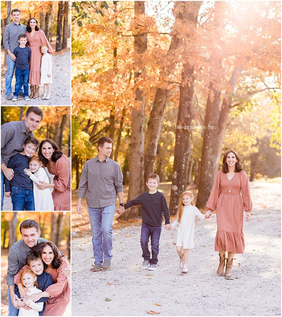 outdoor fall family photo shoot by Meredith June Photography in Charlotte NC