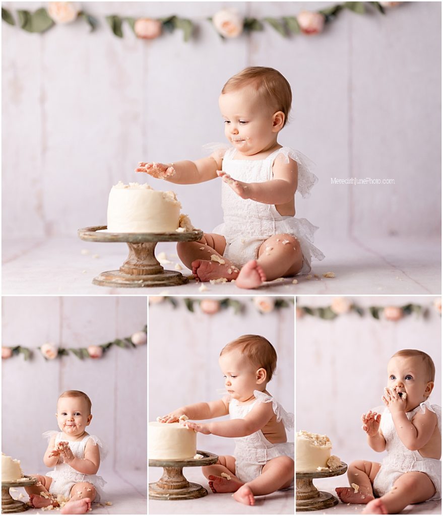 baby girl cake smash photo shoot by MJP