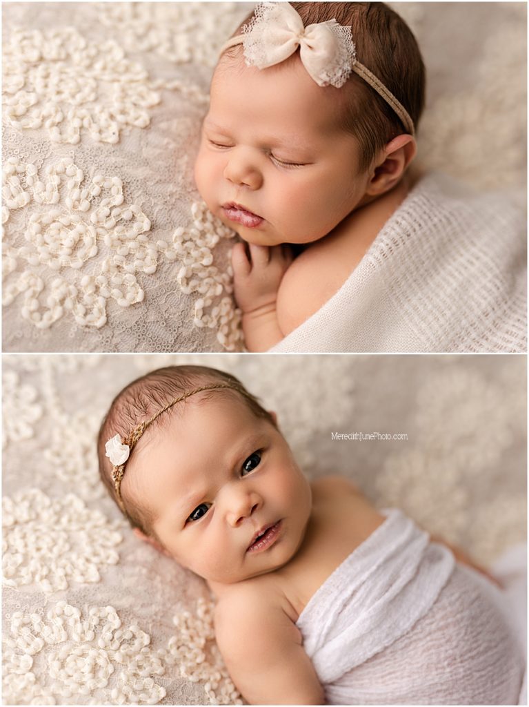 newborn baby girl posing ideas by mjp in charlotte nc
