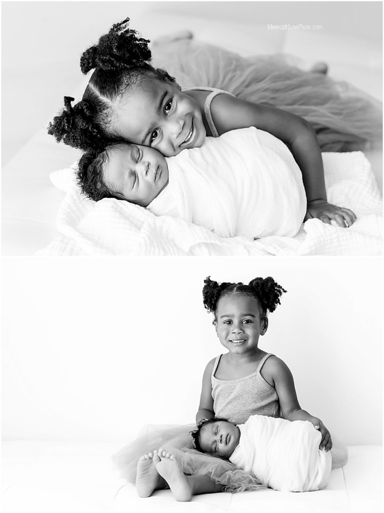 Newborn and sibling posing ideas by meredith june photography in charlotte nc 