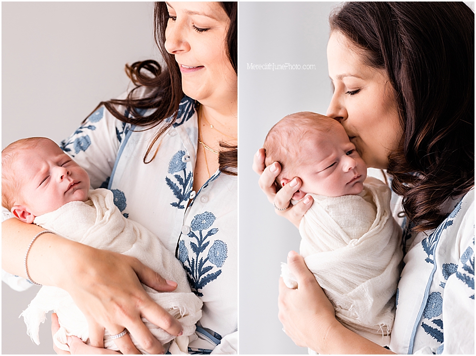 mommy and newborn baby boy photos by meredith june photography in charlotte nc