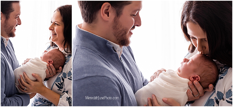 dad and newborn posing ideas by MJP in charlotte area
