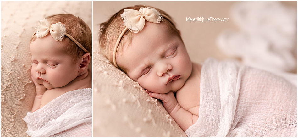 newborn baby girl pictures by Meredith June Phtography